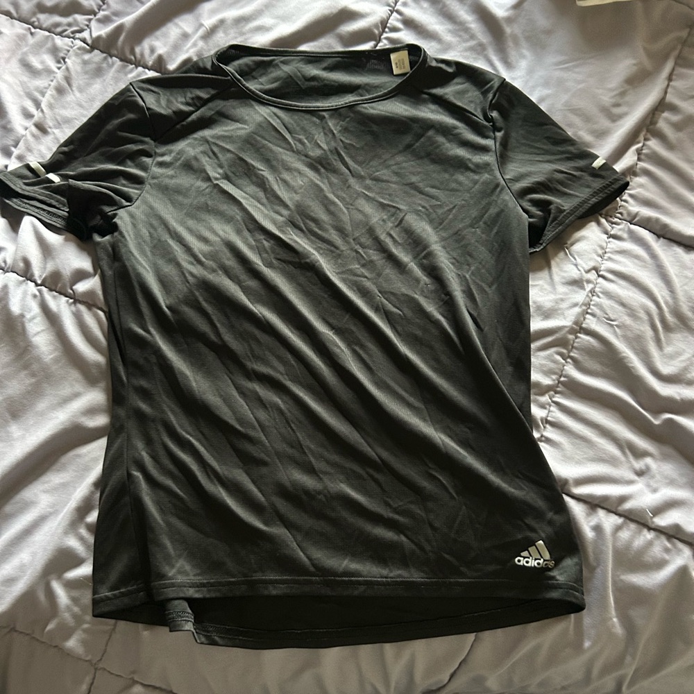 Adidas Black Short Sleeve Tee Athletic Performance
